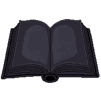 dark necromancy book  open pages spread