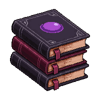 dark necromancy book  stacked pile