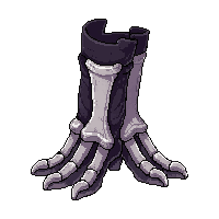 bone skeleton boots  cursed dark