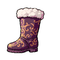 cloud fluffy boots  ornate decorated