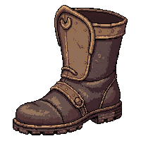 dwarf steel boots  battle damaged