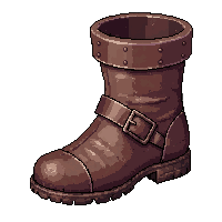 dwarf steel boots  worn and scuffed