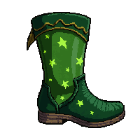 elven leaf boots  enchanted glowing