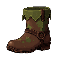 elven leaf boots  muddy dirty