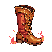 fire flame boots  ornate decorated