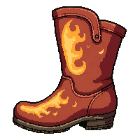 fire flame boots  worn and scuffed