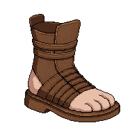 gladiator strapped sandals  worn and scuffed