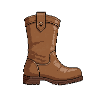 Leather Adventurer Boots Pristine Clean — free pixel art sprite from the Runner Boots collection, transparent PNG