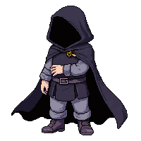 black shadow cloak draped hanging still