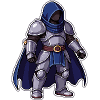 Blue Royal Cloak  Armored Reinforced — free pixel art sprite from Runner Capes