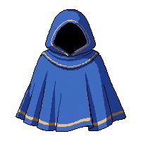 blue royal cloak enchanted glowing edges