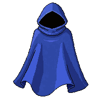 blue royal cloak flowing billowing