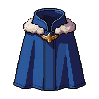 blue royal cloak fur trimmed collar