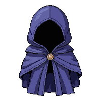 blue royal cloak hooded with cowl