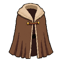 Brown Travel Cloak  Fur Trimmed Collar — free pixel art sprite from Runner Capes