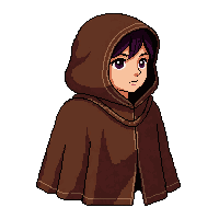 Brown Travel Cloak  Hooded With Cowl — free pixel art sprite from Runner Capes