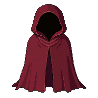 crimson vampire cloak draped hanging still