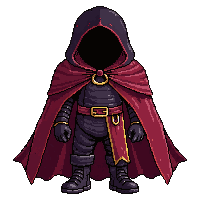 crimson vampire cloak enchanted glowing edges