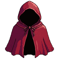 crimson vampire cloak hooded with cowl