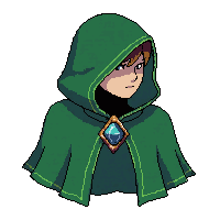 emerald forest cape jeweled clasp fastened