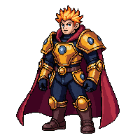Fire Flame Cape  Armored Reinforced — free pixel art sprite from Runner Capes