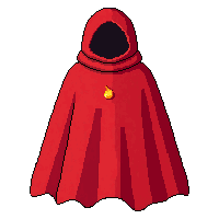 fire flame cape draped hanging still