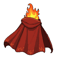 fire flame cape flowing billowing