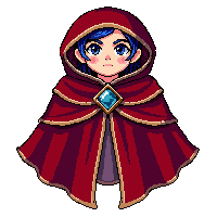 fire flame cape jeweled clasp fastened