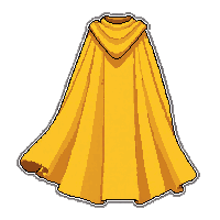 gold champion cape flowing billowing