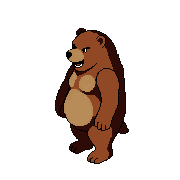 South West — free pixel art sprite from Runner Characters Cavebear