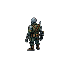 North West — free pixel art sprite from Runner Characters Genre Cyborg Engineer