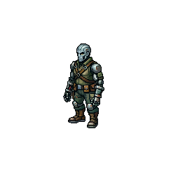 South West — free pixel art sprite from Runner Characters Genre Cyborg Engineer