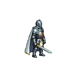 East — free pixel art sprite from Runner Characters Genre Paladin Knight