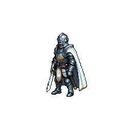 South West — free pixel art sprite from Runner Characters Genre Paladin Knight