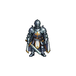 South — free pixel art sprite from Runner Characters Genre Paladin Knight