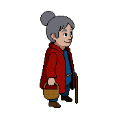 South East — free pixel art sprite from Runner Characters Oldlady
