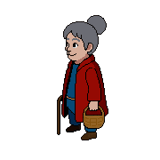 South West — free pixel art sprite from Runner Characters Oldlady