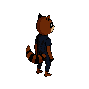 North East — free pixel art sprite from Runner Characters Raccoonbandit