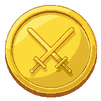 Bronze  Crossed Swords — free pixel art sprite from Runner Coins