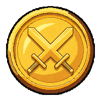 Copper  Crossed Swords — free pixel art sprite from Runner Coins