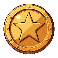 Copper  Five Pointed Star — free pixel art sprite from Runner Coins