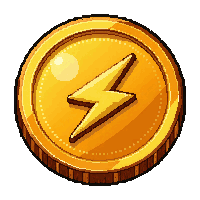 Copper  Lightning Bolt — free pixel art sprite from Runner Coins