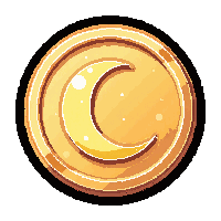Crystal  Crescent Moon — free pixel art sprite from Runner Coins