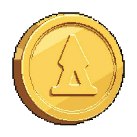 Gold Sun Face — free pixel art sprite from the Runner Coins collection, transparent PNG