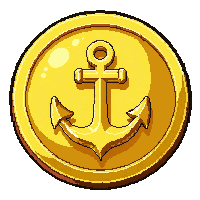 Mithril Anchor — free pixel art sprite from the Runner Coins collection, transparent PNG
