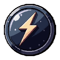 Obsidian Lightning Bolt — free pixel art sprite from the Runner Coins collection, transparent PNG