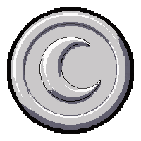 platinum  crescent moon