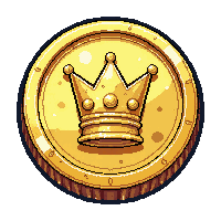 Platinum Royal Crown — free pixel art sprite from the Runner Coins collection, transparent PNG