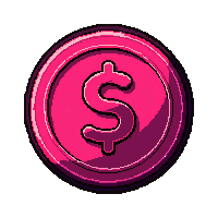 Credit Chip Money  Neon Pink Glow — free pixel art sprite from Runner Cyberpunk Gear