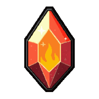 data shard crystal  custom painted flame